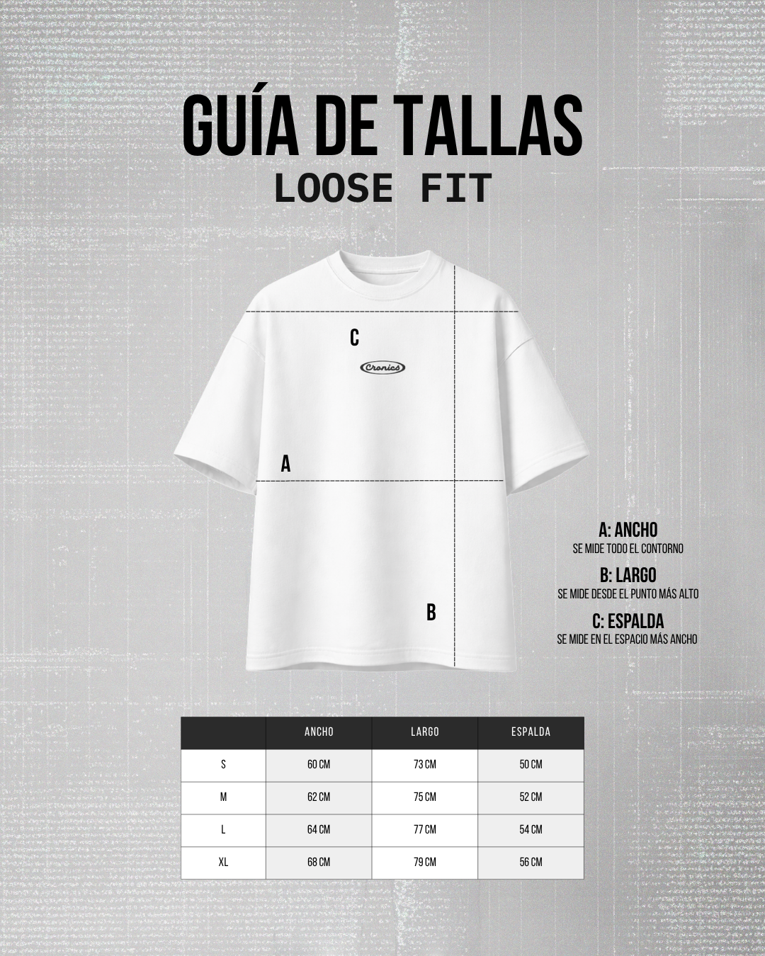 Guía de tallas detalle